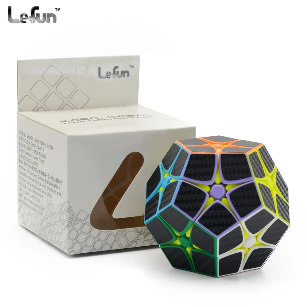 LeFun углеродного волокна 2x2 магический куб-мегаминкс Cubo Magico профессиональные Развивающие игрушки для детей случайный цвет