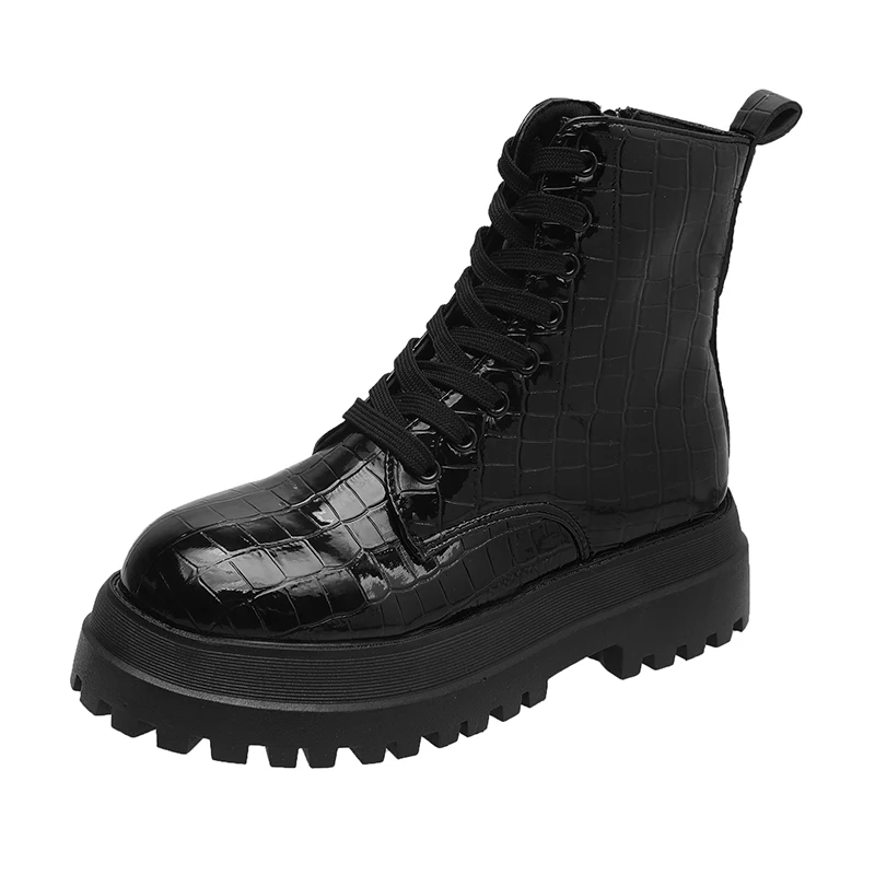 Boots Female Women Shoes Ankle 2020 Autumn British Wind Pu Leather Thick with Short Boots Motorcycle Martin Casual Short Boots Boots Female Women Shoes Ankle 2020 Autumn British Wind Pu Leather Thick with Short Boots Motorcycle Martin Casual Short Boots