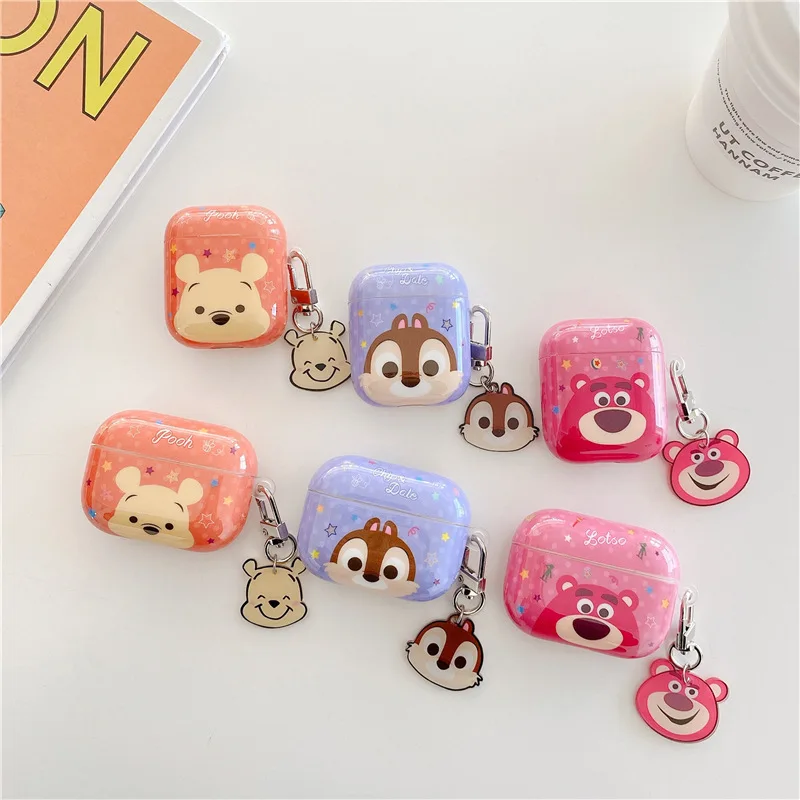 Disney мультфильм колье с милой мишкой Винни для Airpods 1/2 Pro защитный рукав Bluetooth