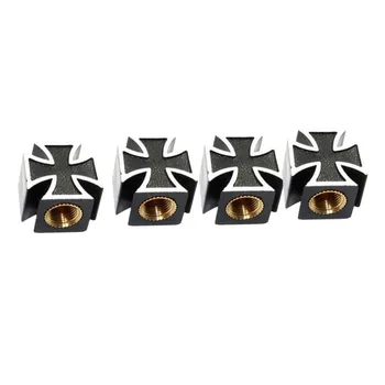 

Practical Car Styling Iron Cross Car Wheel Tires Valve Dust Caps Auto Motorcycle Stem Caps Valve High Quality Stem Caps Hot
