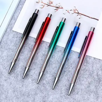 

New Creative 0.5mm Gradient Aluminum Rod Metal Press Press Business Neutral Ballpoint Pen Stationery School Office Supplies