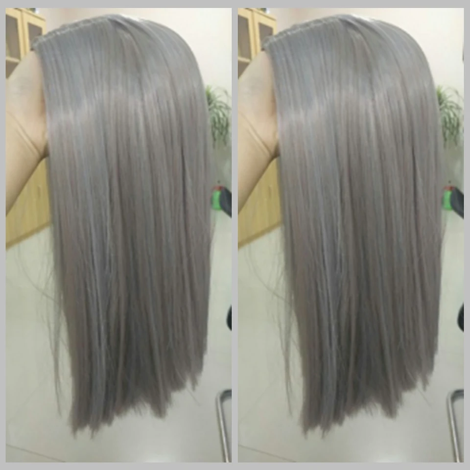 Fave Ombre Dirty Grey Brown Pink Blonde Short Straight Heat