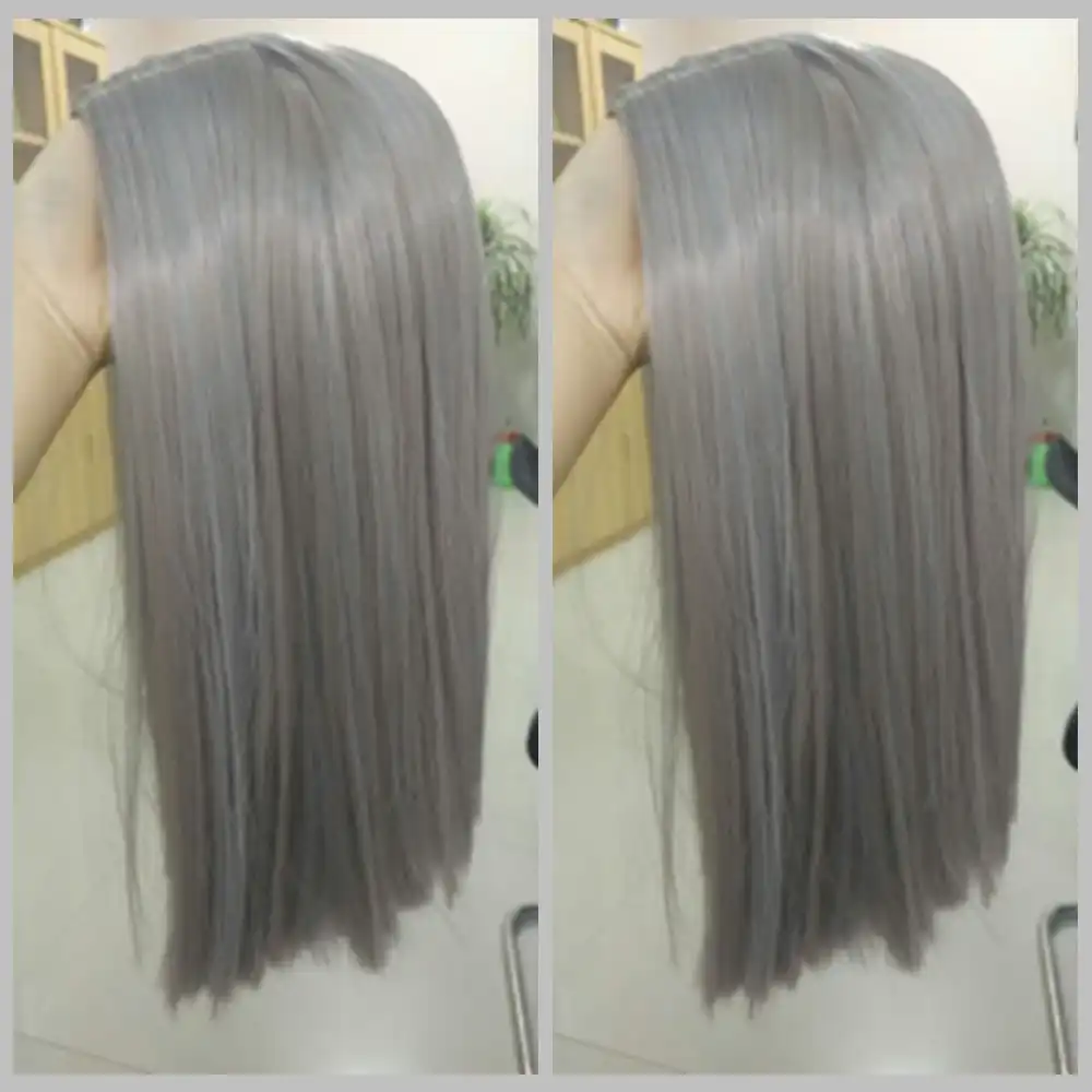 Fave Ombre Dirty Grey Brown Pink Blonde Short Straight Heat