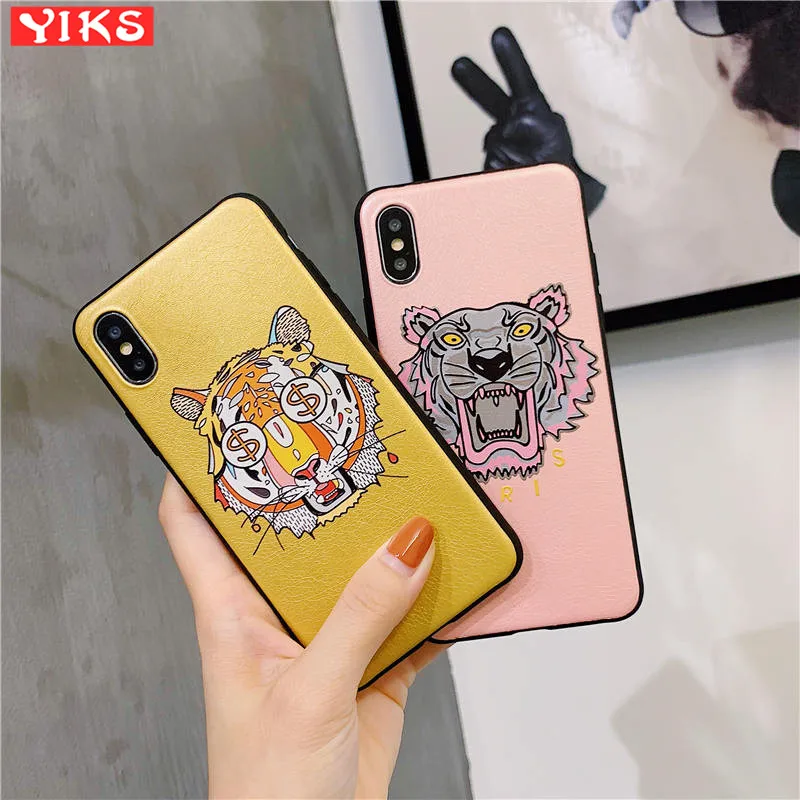 

Lovely Emboss Tiger 3D Emboss Soft TPU Phone Case For iPhone X XR XS 11 Pro Max 8 7 6 6S Plus Cover Fundas Etui Coque