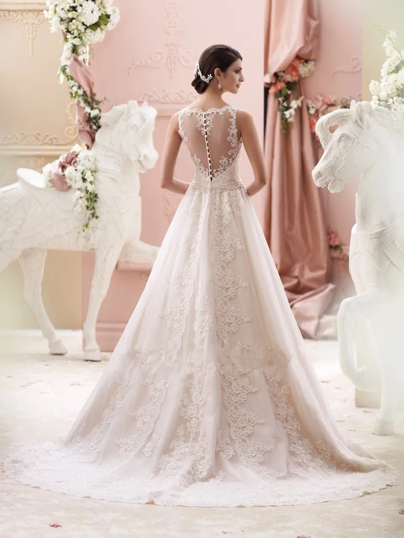 Популярное Гламурное кружевное свадебное платье vestido de noiva цвета слоновой кости, вырез лодочкой, без рукавов, линия, пояс с аппликацией, свадебное платье со шлейфом