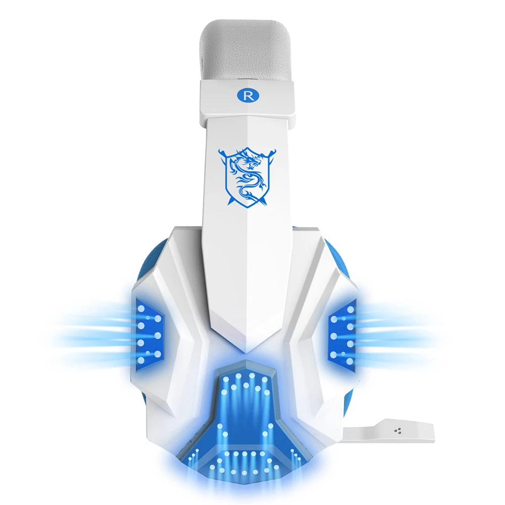PC780 игровая гарнитура наушники проводные геймерские наушники стерео звуковые гарнитуры с микрофоном светодиодный свет для компьютера PC Gamer