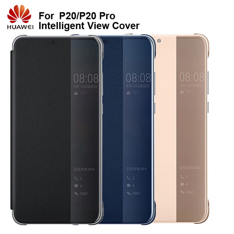 Оригинальный Интеллектуальный защитный флип чехол для Huawei P20 Pro телефона|Бамперы|
