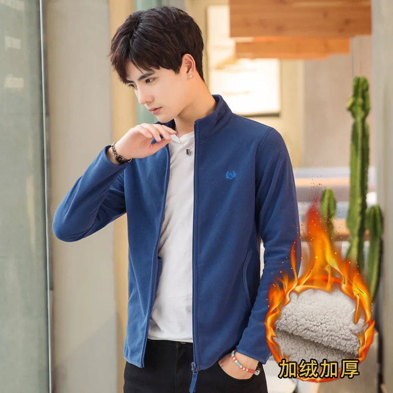 Slim Fit молодежи из Полар-флиса Для мужчин плюс вельветовые куртки Для Мужчин's