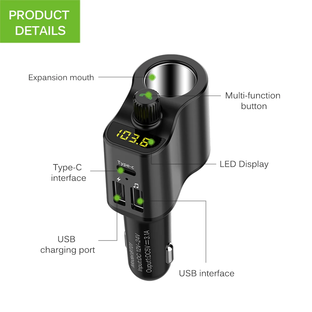 Двойной USB Bluetooth Handsfree зарядное устройство fm-передатчик MP3 плеер Автомобильный комплект Авто Аудио приемник USB Автомобильное зарядное устройство для телефона новинка