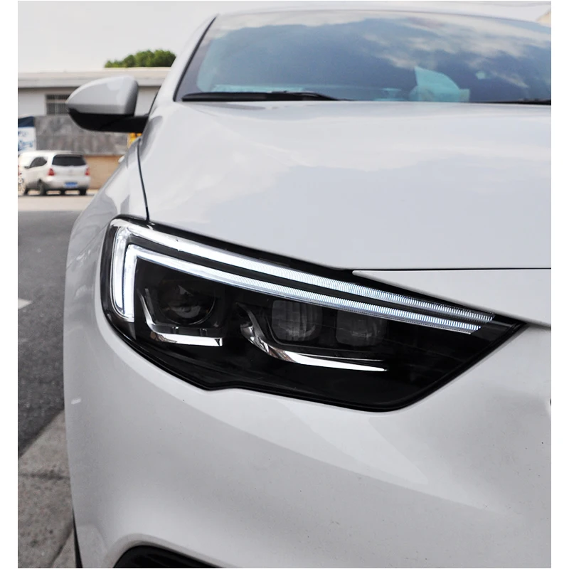 Фара в сборе для Buick Regal 17-19 светодиодная фара в сборе Модифицированная королевская высокая с синим дневным ходовым светом