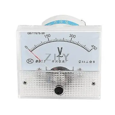 

0-450VAC Fine Tuning Rectangle Dial Panel Analog Voltage Meter Voltmeter