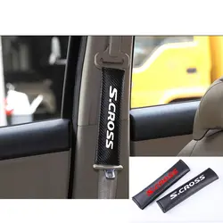 2шт ПУ мода автомобильный ремень безопасности покрывало для автомобильного сиденья ремень Наплечные колодки для Suzuki Scross