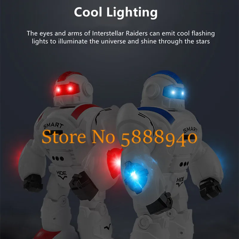Gesture Sensing Smart Battle Remote Control Robot Launch Flying Saucer Action Demo Sing Dance Cool Lighting Electric RC Kids Toy 2