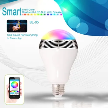 

smart bulb BL05 LED RGB Color Bulb Light E27 Bluetooth Control Music Audio Speaker Lamps romantic atmosphere size 8X8X14cm 67