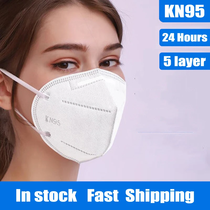 

100Pcs KN95 Dustproof Anti-fog And Breathable Face Masks 95% Filtration N95 Masks Features Filter Safety KN95 Mask For Face