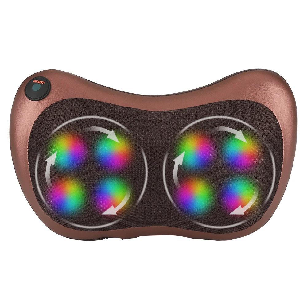 

Color Light Electric Massage Pillow Neck Back Waist Shoulder Massager Relaxation Spine Improve Blood Circulation Healthcare Tool