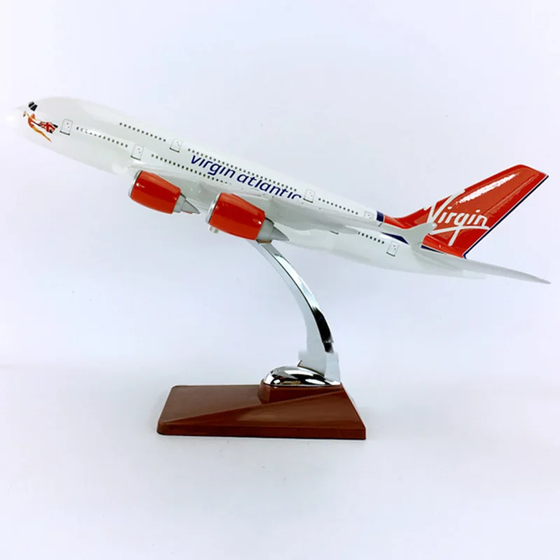 

36CM 1:200 Airbus A380-800 model British atlantic virgin airplanes with base Static alloy aircraft plane collectible display toy