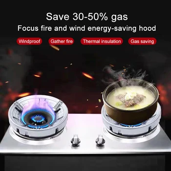 

Gas Stove Fire Ring Stainless Steel Accessories Insulation Gas Stove Cover Ring Reducer Pot Rack Energy Saving 8 Holes Windproof