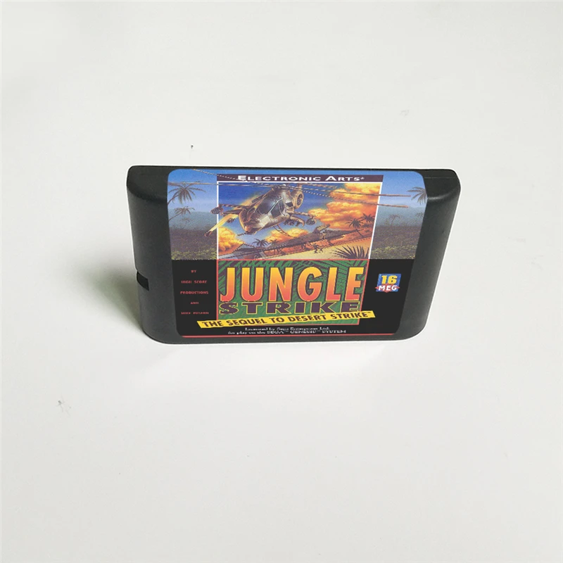 Jungle Strike-Крышка США с розничной коробкой 16 бит MD игровая карта для Sega megadrive Genesis игровая консоль