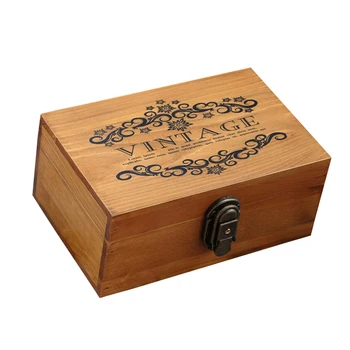 

Wooden Keepsake Box Decorative Wooden Crafts Box with Lock and Key for Jewelry Gift Storage TB Sale