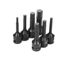 Une pièce douille à Impact 3/8 carré lecteur CR-MO hexagonale hexagone tournevis Bit douille clé adaptateur outil électrique H4 H5 H6 H7 H8 H12