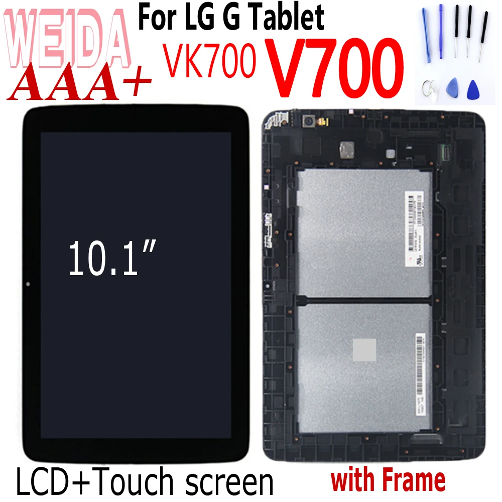 

WEIDA LCD For LG G Pad 10.1 V700 VK700 Tablet PC LCD Display Replace Parts Digitizer Touch Screen Glass Assembly for LG V700 LCD