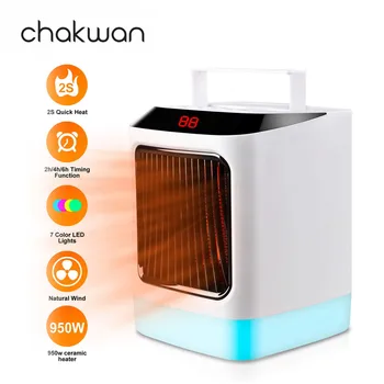 

Portable Heater Ceramic Space Heater with Overheats Electric Desktop Heater with Adjustable Thermostat for Office Home Warmers