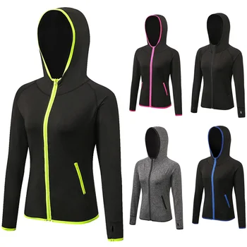 

Ladies Sports Coat Jacket Zipper Hoodies Sweatshirts Yoga Fitness Training YLSPR0092