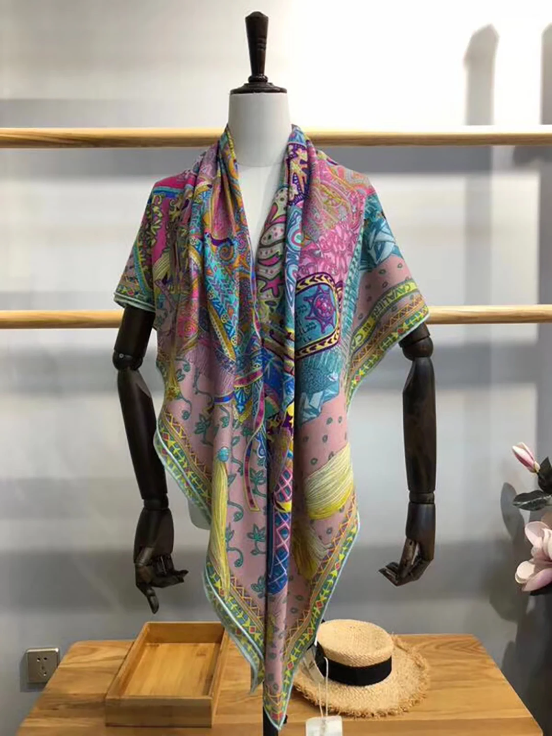 Хит, высококачественный кашемировый шелковый шарф, Женская шаль, модные шарфы