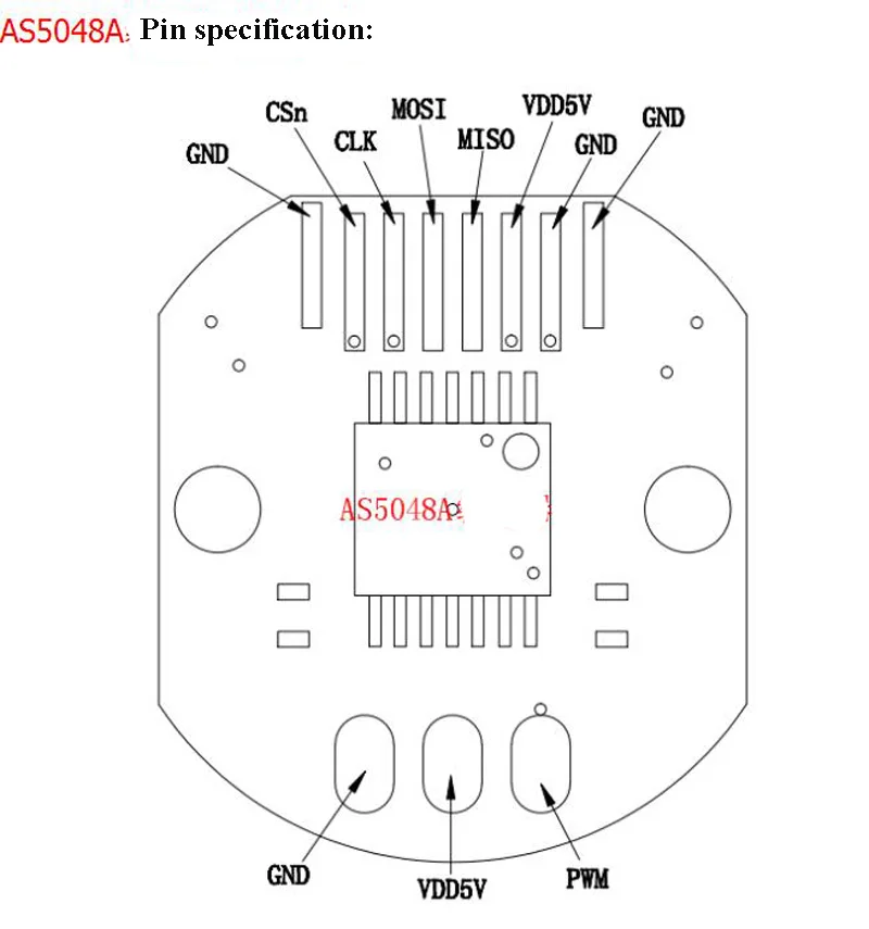 Кодовый диск AS5048A/AS5600 Магнитный кодировщик PWM/I2C/сетевой модуль 12-14bit прецизионный Магнитный поворотный энкодер для FPV Бесщеточный мотор