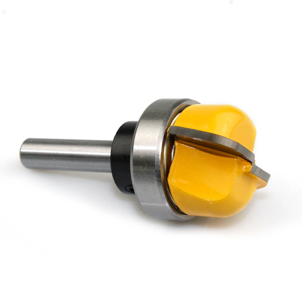 LAVIE 1pc 8mm Shank 1-1/8 Diameter Bowl Tray Router Bit Round Nose Milling Cutter with Bearing for Wood Woodworking C08-044FX