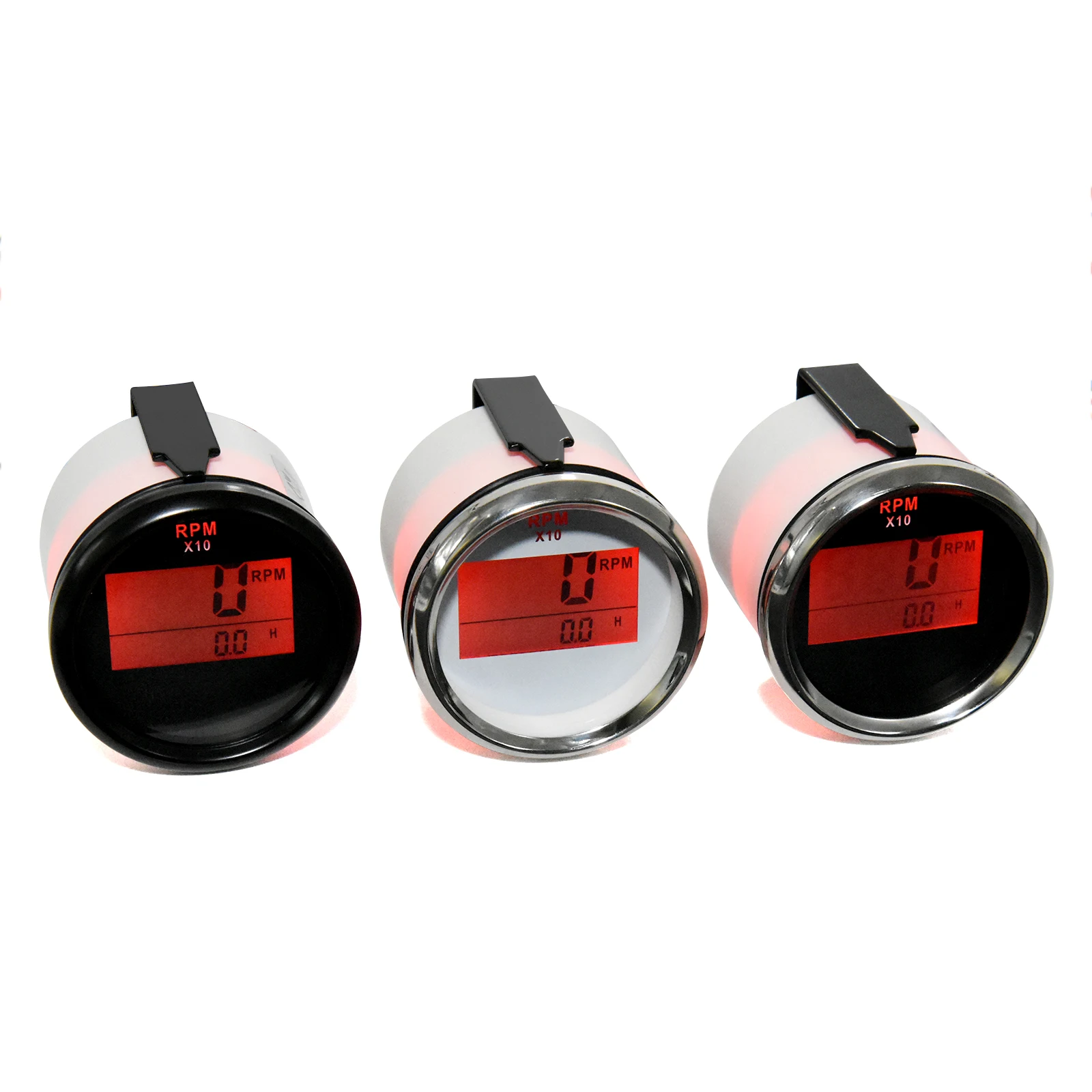 0-999RPM Tachometer 52mm Tacho Gauge with RED Backlight for Tacho Sensor M16 M18 Digital Meter Boat Marine Car Gauge