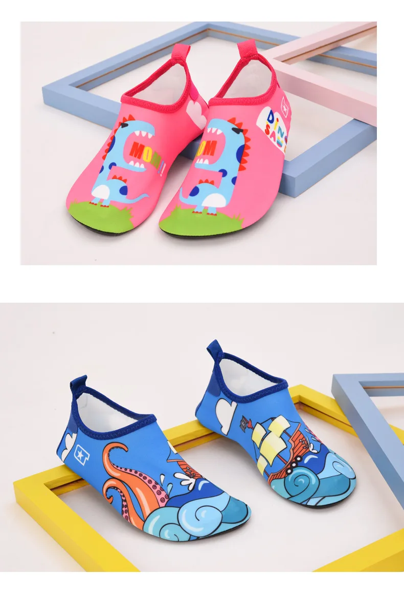 Kids Water Shoes Quick Drying Swim Pool Footwear Outdoor Barefoot Aqua Socks For Beach Home Floor Children Unicorn Slippers