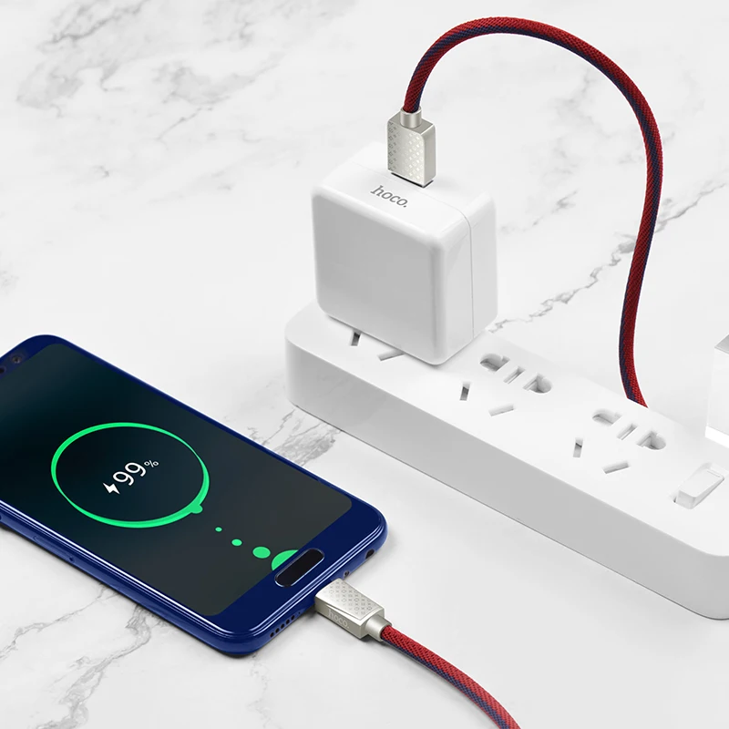 HOCO U61 22 шт./лот 1,2 м Прочный USB кабель для iPhone кабель Micro кабель для samsung USB кабель провод зарядного устройства
