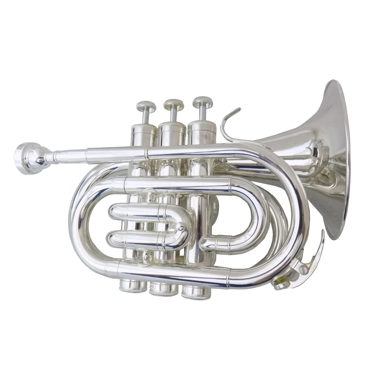 Bb Pocket Trumpet Horn Silver Plated With Case And Mouthpiece Musical  Instruments Professional - Trumpet - AliExpress