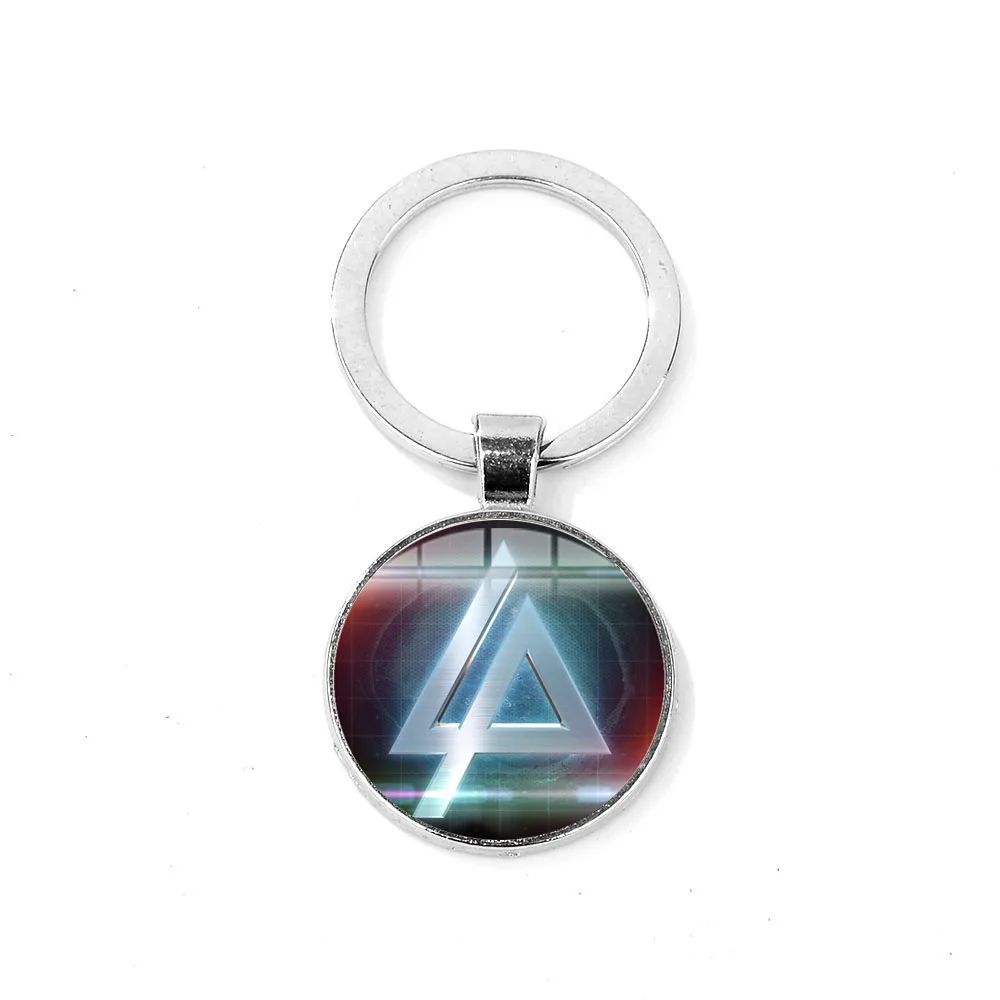 SINA Hot Rock Linkin Park Группа логотип брелок американская музыкальная группа стеклянный кабошон подвеска брелок серебряное покрытие ручной работы брелок - Цвет: Style 9