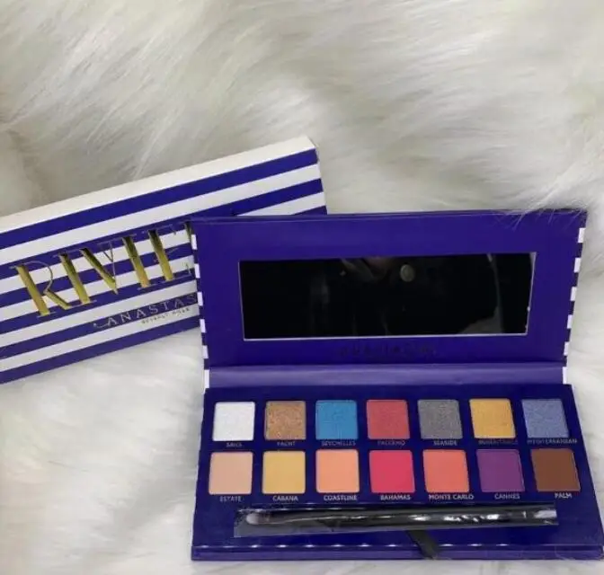 Beverly Hills Riviera палитра Палитра Косметическая подводка для глаз стиль ABH Shimmer Matte beauty Makeup палитра теней для век с кистью - Цвет: 6