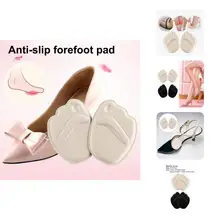

2 Pairs Shoes Insoles Non-slip Reusable Anti-slip Women Foot Shoes Cushions for Travel High Heel Insole Forefoot Pads