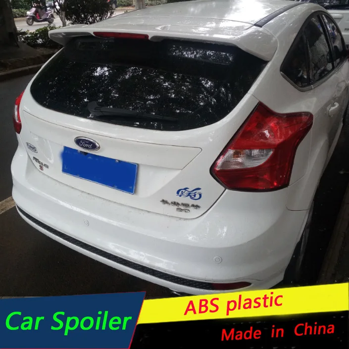 Для Ford Focus Хэтчбек спойлер 2015 ABS Материал заднего крыла автомобиля праймер