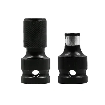 

2X 1/2 Square Drive To 1/4 Hex Shank Drill Bit For Impact Wrench Chuck Adapters