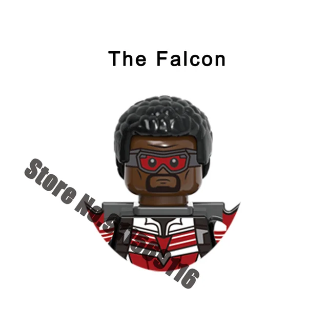 Superhero Building blocks Loki Sylvie Iron Man Spiderman Hulk Thor Captain America Venom Groot Thanos Vision Falcon Deadpool Toy A-X1711