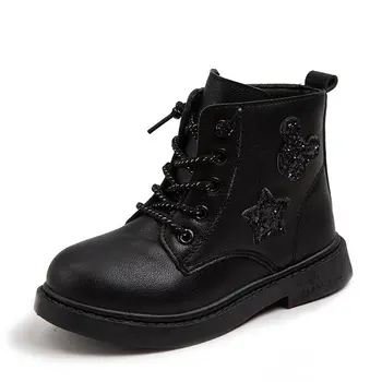 

Hildren's Martin Boots Autumn Winter New Fashion Single Boots Boy's Boots Children's Shoes Short Boots British Medium Kids 26-36