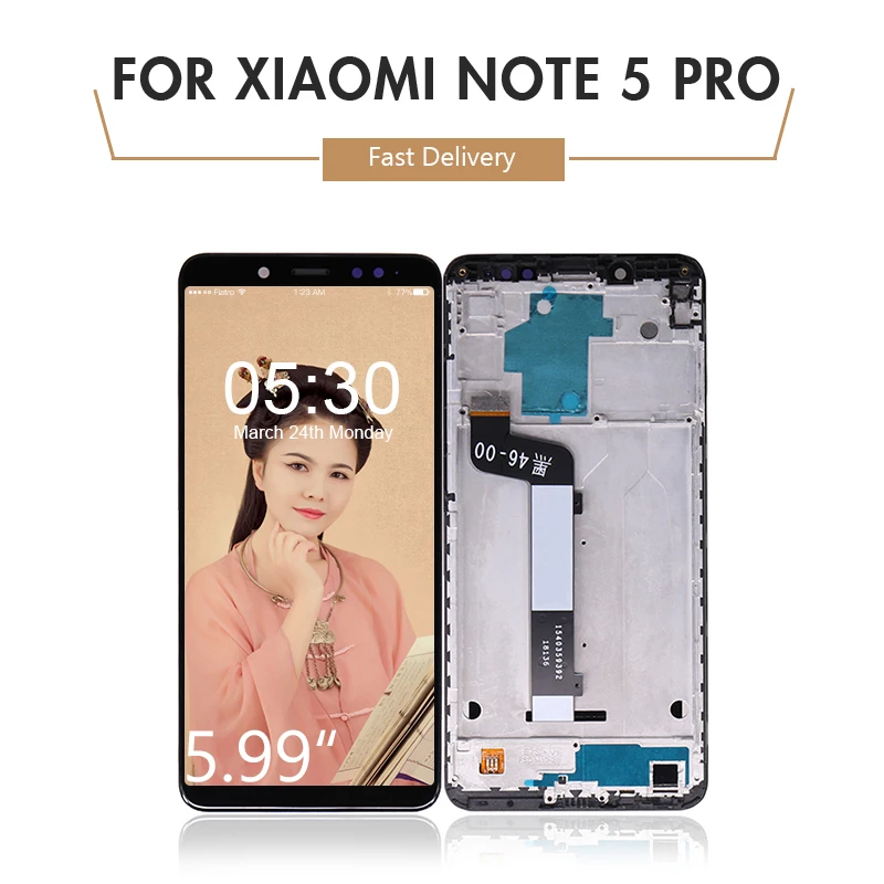 10 шт./лот для Redmi Note 5 Pro ЖК-дисплей с сенсорным экраном дигитайзер сборка для Redmi Note 5 Pro дисплей с рамкой