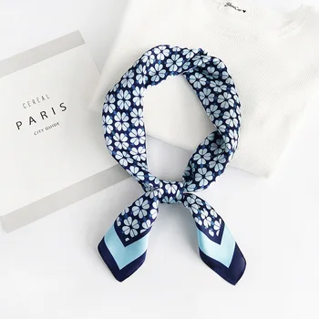 

Square scarf 70*70cm replica silk neckerchief clover print fashion women smooth scarves