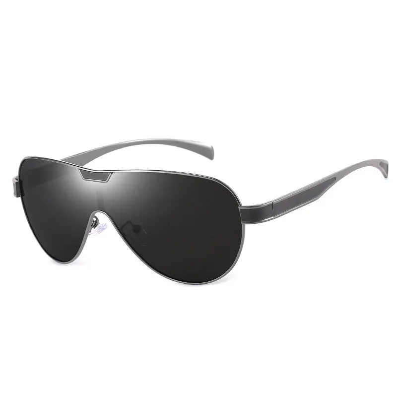 Винтажные алюминиевые поляризованные солнцезащитные очки, мужские классические брендовые солнцезащитные очки с покрытием, модные мужские очки для вождения UV400 - Цвет линз: C2 GUN