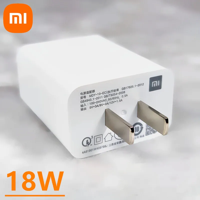 65w charger usb c Original Xiaomi 18W Fast Charger QC3.0 Quick Charger Adapter mi9 SE USB 3.1 Type C Cable For MI 9 SE 6 CC9 A3 Redmi Note 7 8 Pro 5v 1a usb