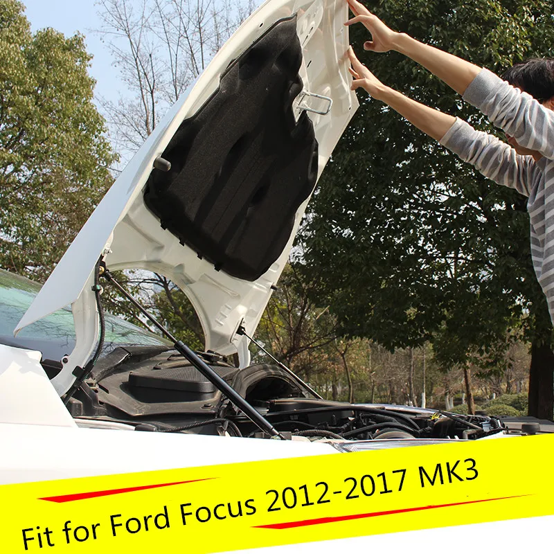 For Ford Focus MK3 Refit Hood Engine Cover Hydraulic Rod Strut Spring Lift Support Shock Bracket Bars Car styling 2012- door