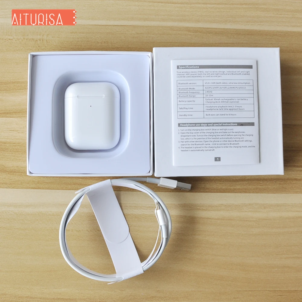 I90000 pro TWS копия Aire 2nd 1536u чип наушники gps+ изменение имени беспроводные Bluetooth наушники Bass Pop up pk i10000 i20000 tws - Цвет: white