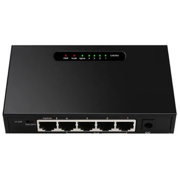 

5 Port POE Gigabit Switch RJ45 Gigabit Ethernet Port Unmanaged Desktop Switch with VLAN Function for PC EU Plug