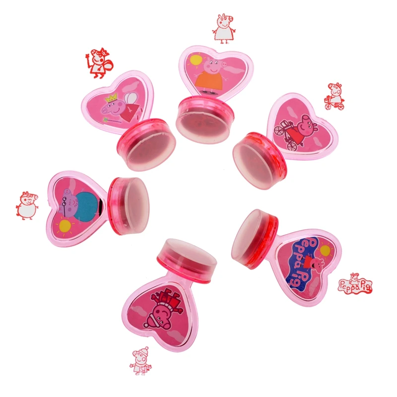 

Peppa Pig Little Girl 6 Pieces Children's Toy Seal Scrapbook Kids Die DIY Cartoon Die Toy